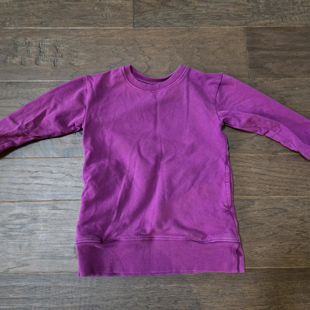 Primary Boysenberry Purple pocket tunic sweatshirt 2